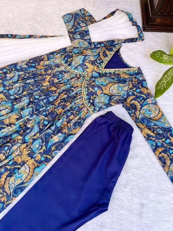 Aliya Cut Dresses with Vibrant Floral Prints | Blue - Image 3