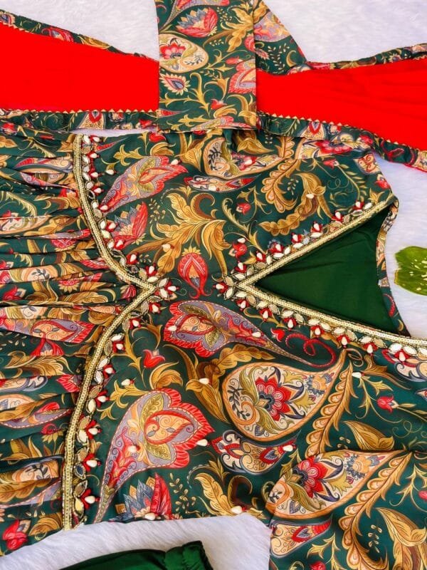 Aliya Cut Dresses with Vibrant Floral Prints | Green - Image 7