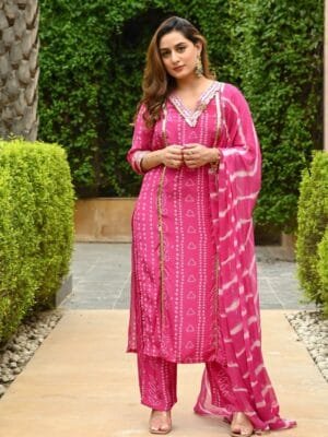 New Designer Party Wear Look Top-Dupatta and Fully Stitched Bottom | Pink