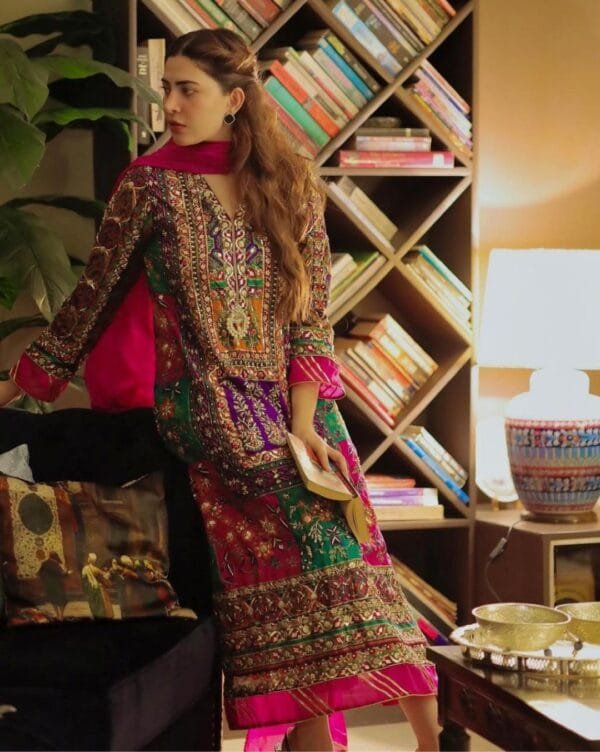 Elegant 3-Piece Fancy Kurti with Pant and Beautiful Dupatta Set