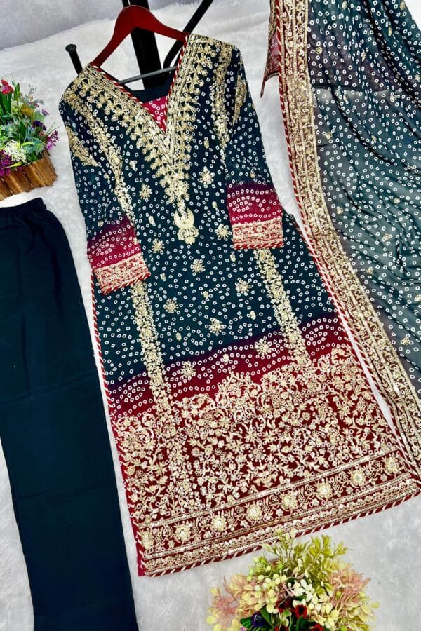 Upcoming New Traditional Collection – 3-Piece Fancy Kurti with Bottom and Beautiful Dupatta - Image 7
