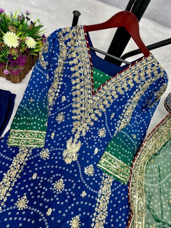 Upcoming New Traditional Collection – 3-Piece Fancy Kurti with Bottom and Beautiful Dupatta - Image 5