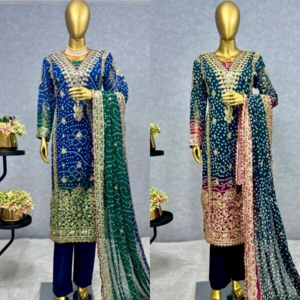 Upcoming New Traditional Collection – 3-Piece Fancy Kurti with Bottom and Beautiful Dupatta