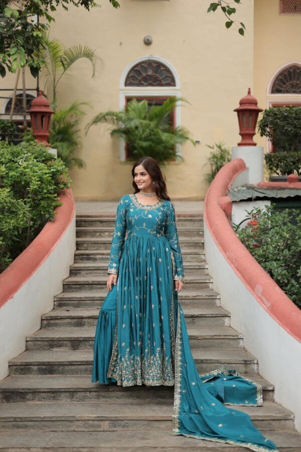 Premium Designer Readymade Top-Sharara-Dupatta Set for 2025 in 3 Colors - Image 11
