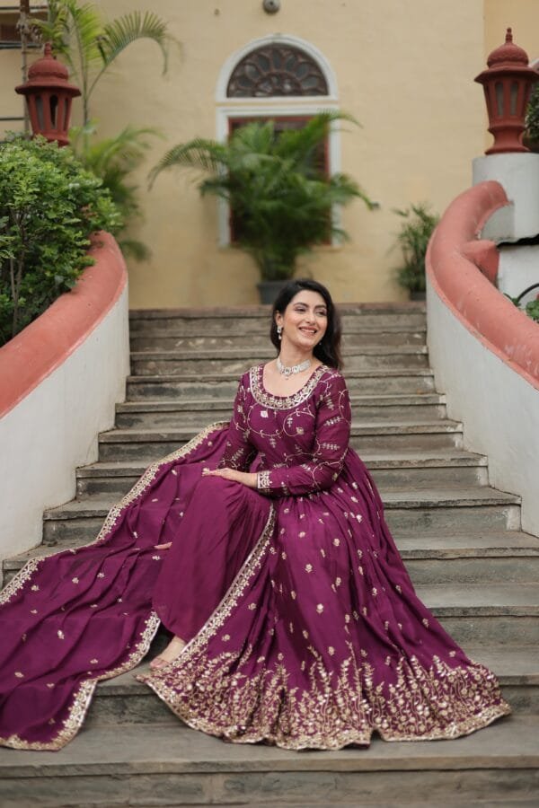 Premium Designer Readymade Top-Sharara-Dupatta Set for 2025 in 3 Colors - Image 7
