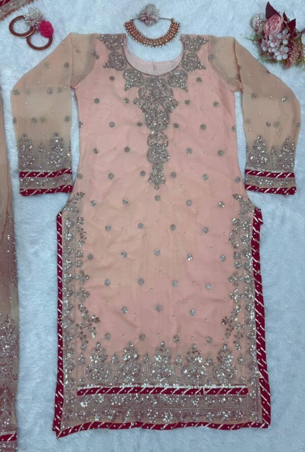 Elevate Your Ethnic Wardrobe with This Exquisite Sharara Set in Baby Pink - Image 8