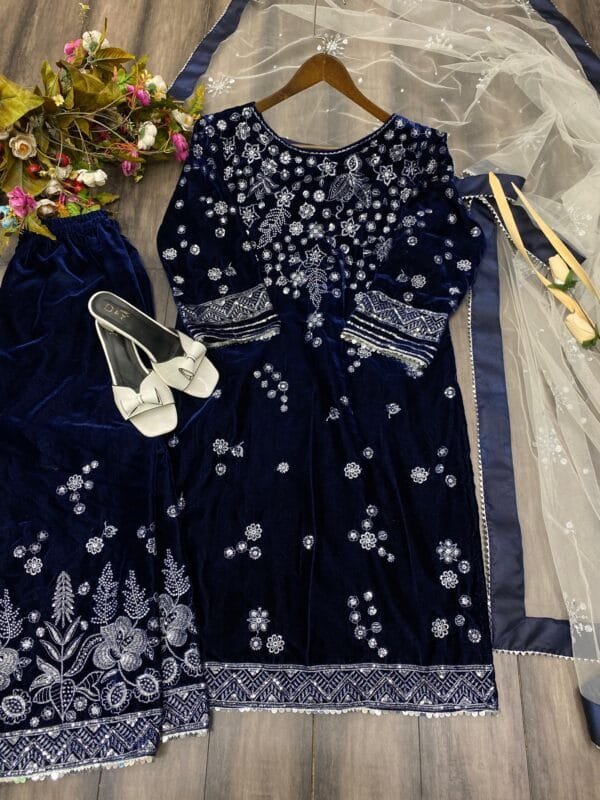 Velvet Sequence Suit – Elegant, Warm, and Stylish - Image 7