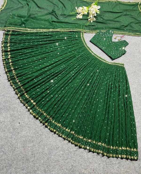 Exquisite Party Wear Embroidered Silk Lehenga Choli – Elegance Redefined - Image 13