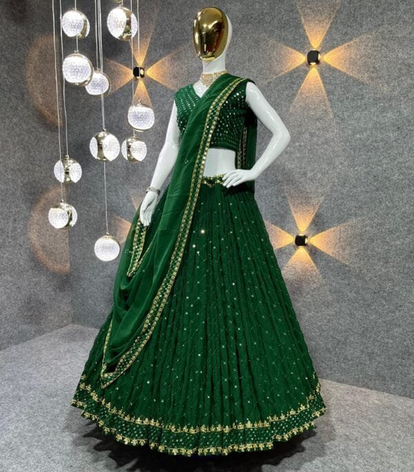 Exquisite Party Wear Embroidered Silk Lehenga Choli – Elegance Redefined - Image 11