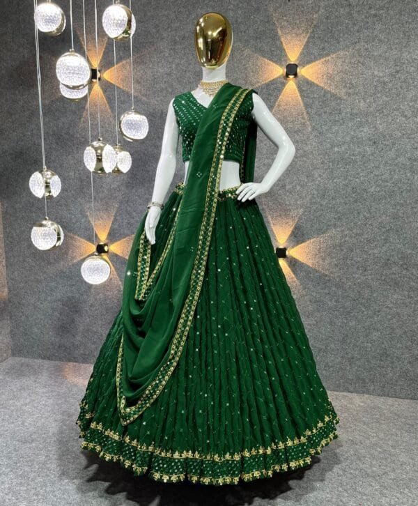 Exquisite Party Wear Embroidered Silk Lehenga Choli – Elegance Redefined - Image 12
