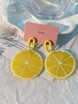 Women's Fashionable Acrylic Earrings Set With Elegant Design | Eye-Catchy Lightweight Jhumki Set For Tradtional Indian Look | Festive Ocassion Wear (Lemon Yellow)