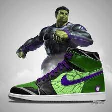 Men's Air Jordan 1 Avengers Marvel Green Shoes