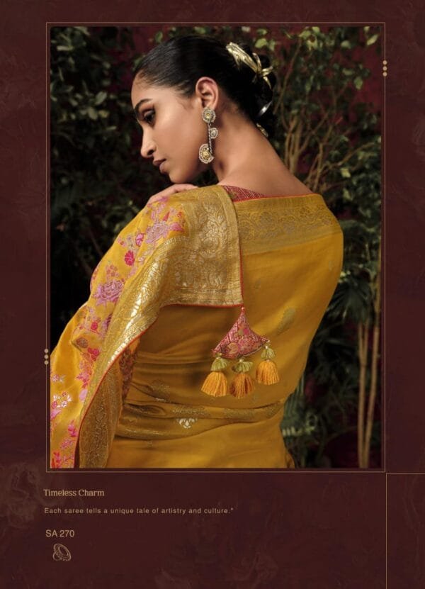 Pure Viscose Dola Silk Saree in 4 Colors - Image 6