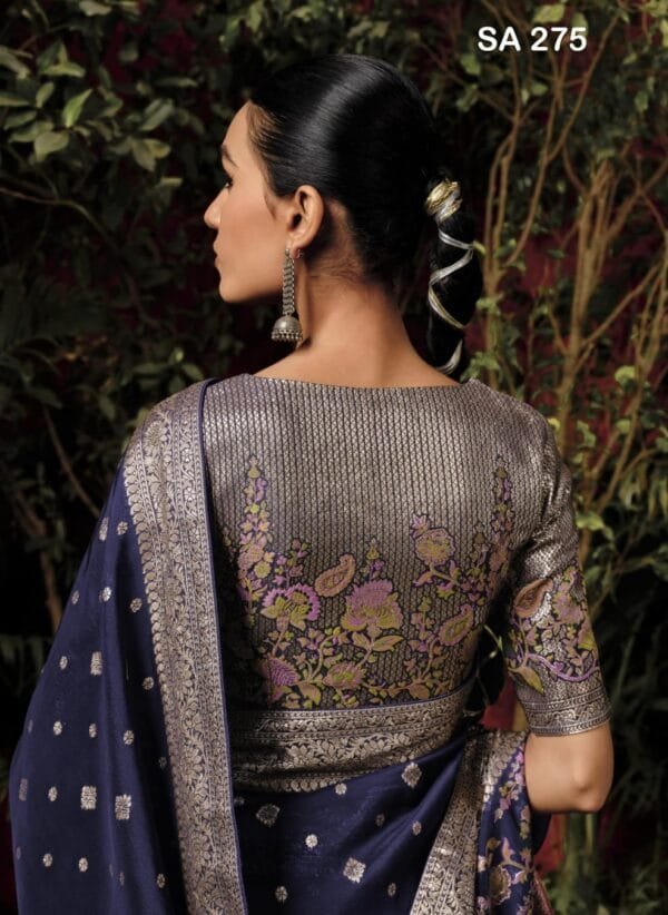 Pure Viscose Dola Silk Saree in 4 Colors - Image 9