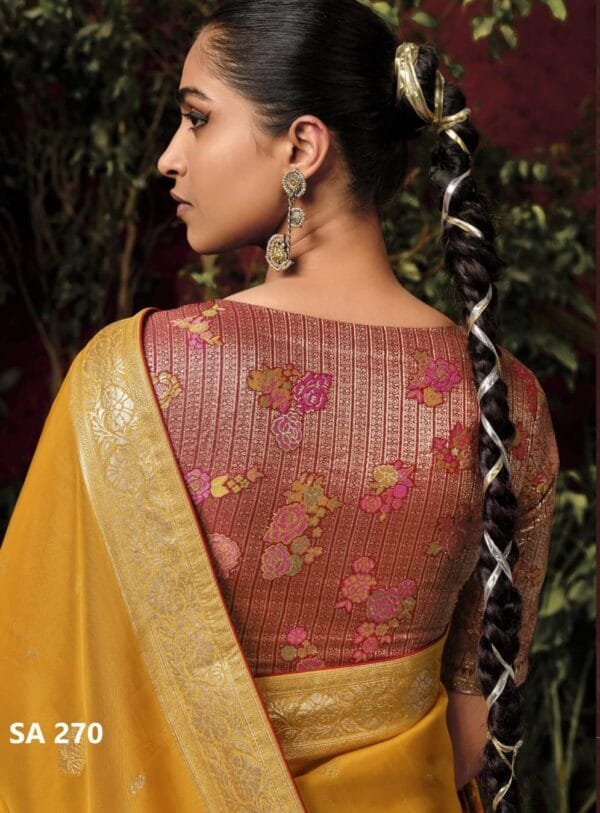 Pure Viscose Dola Silk Saree in 4 Colors - Image 5