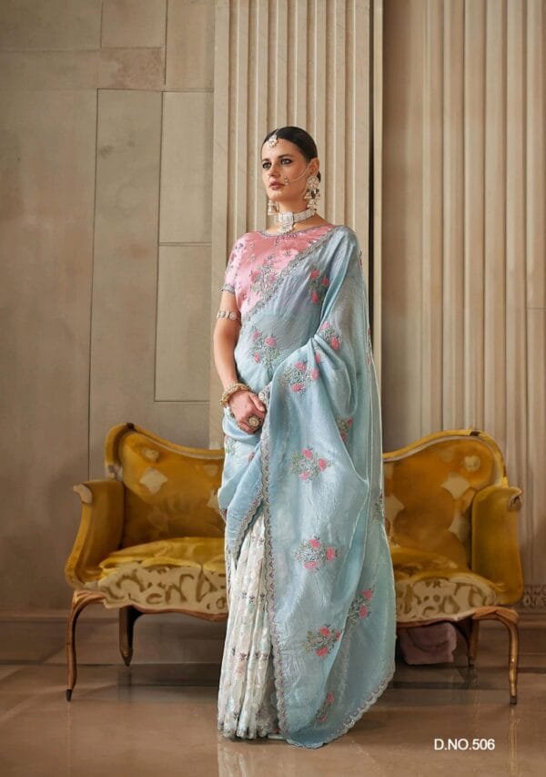 Kala Jamun Sai Mere Sarees Bridal Wear in 6 Colors - Image 8