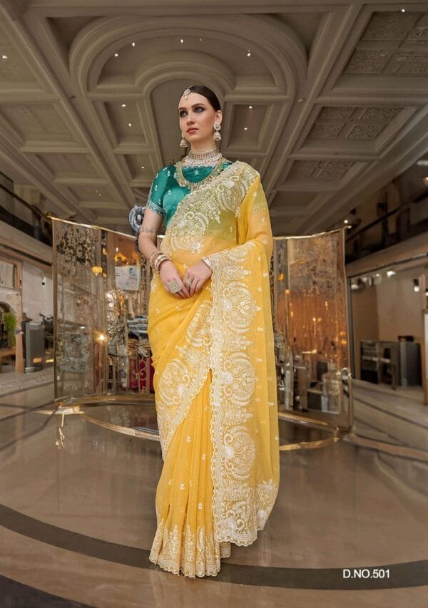 Kala Jamun Sai Mere Sarees Bridal Wear in 6 Colors - Image 10