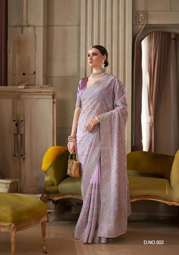 Kala Jamun Sai Mere Sarees Bridal Wear in 6 Colors - Image 5