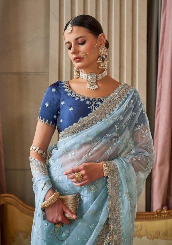Kala Jamun Sai Mere Sarees Bridal Wear in 6 Colors - Image 3