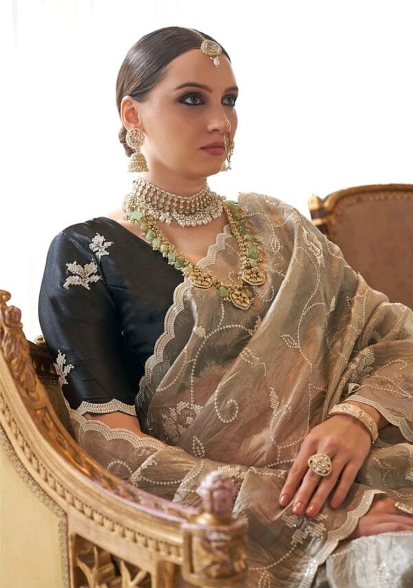 Kala Jamun Sai Mere Sarees Bridal Wear in 6 Colors - Image 16