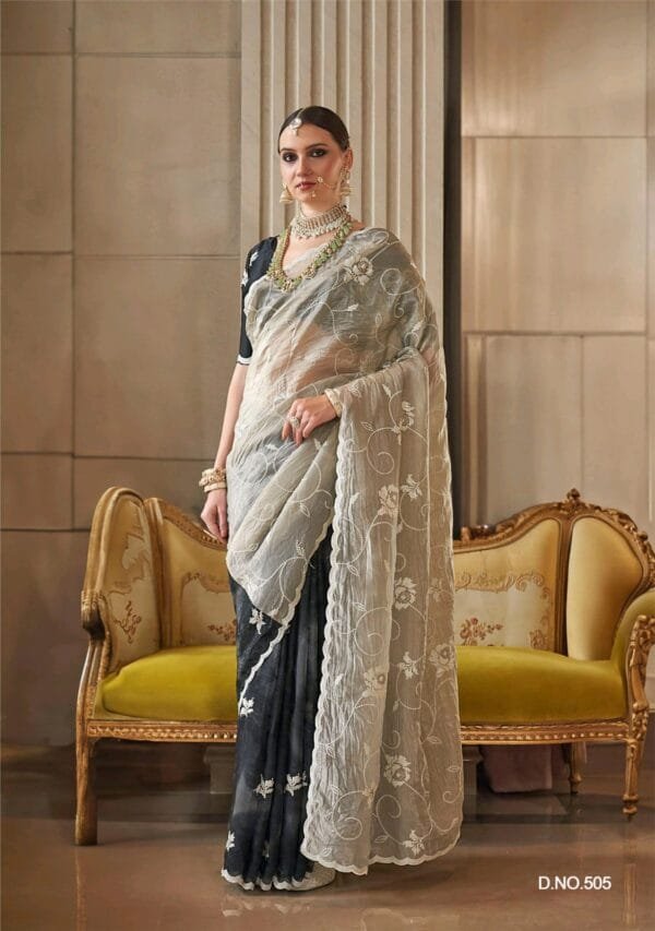Kala Jamun Sai Mere Sarees Bridal Wear in 6 Colors - Image 15