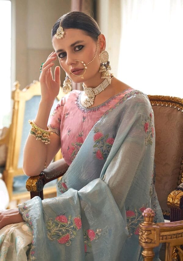 Kala Jamun Sai Mere Sarees Bridal Wear in 6 Colors - Image 9