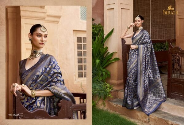 Royal Banarasi Silk Saree in 8 Colors - Image 3