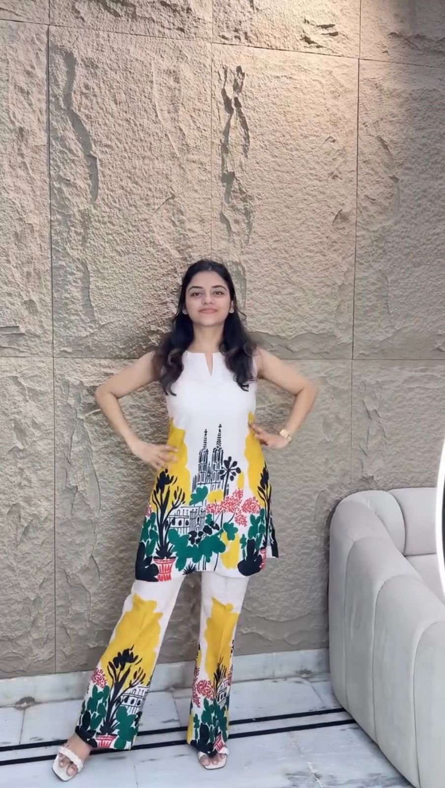 Designer Printed Cotton Co-ords Set | Party Wear