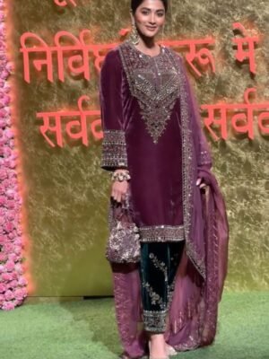 Heavy Velvet Sequence Suit | Party Wear Designer Suit