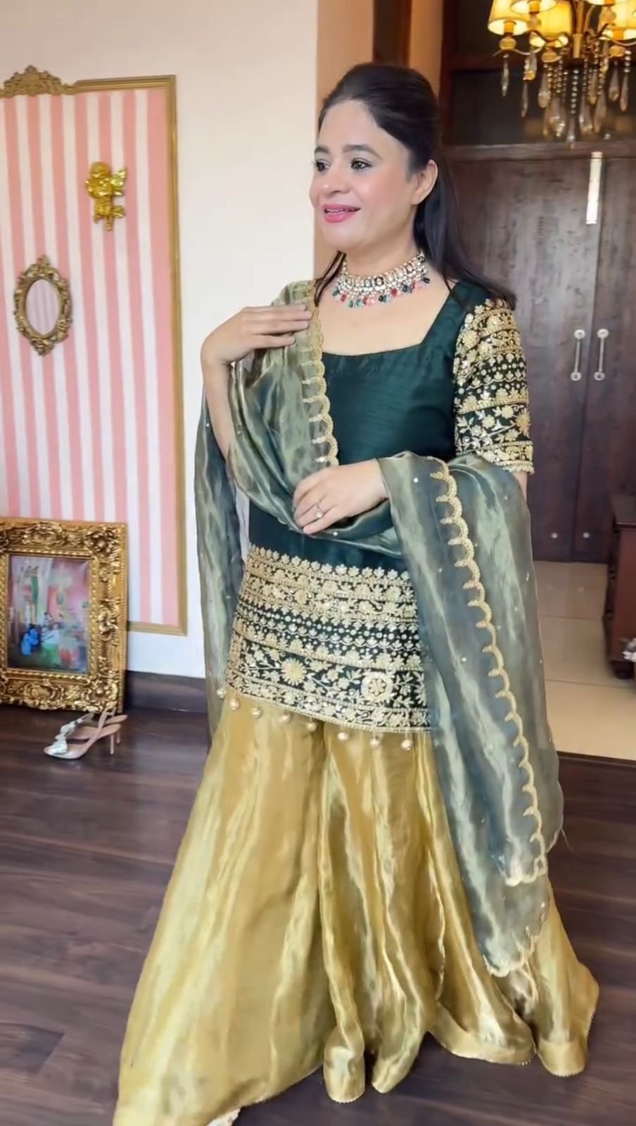 Sequence Embroidered Palazzo Set | Women's Ethnic Wear - Image 2