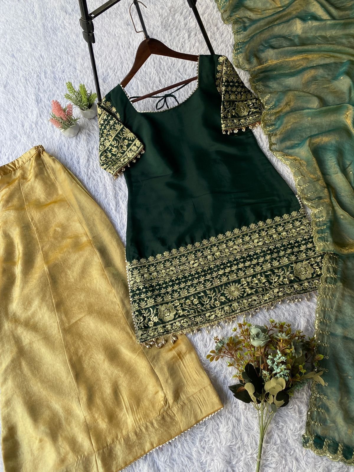 Sequence Embroidered Palazzo Set | Women's Ethnic Wear - Image 5