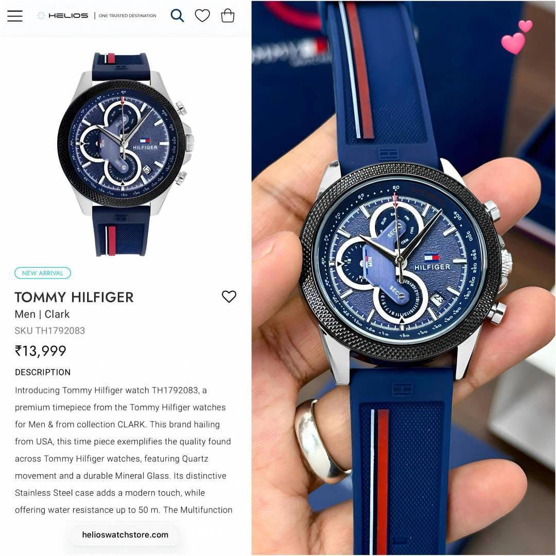 Blue Stainless Steel Silicone Strap Analog Watch