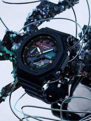 Black Resin Rainbow Dial G-Shock Unisex Watch